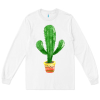 White mexican cactus Long Sleeve Tee - FaDigitalArtStudio