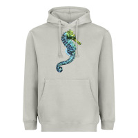 Moon Dust Blue Seahorse Heavyweight Hoodie - LillyAllenDesigns