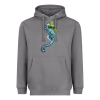Storm Blue Seahorse Heavyweight Hoodie - LillyAllenDesigns