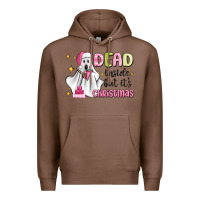 Chestnut dead inside but it's christmas Premium Hoodie - MaliasSmallBusiness