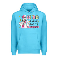 Ocean Blue dead inside but it's christmas Premium Hoodie - MaliasSmallBusiness