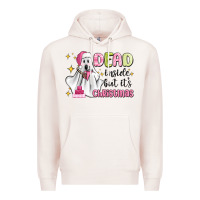 Pale Pink dead inside but it's christmas Premium Hoodie - MaliasSmallBusiness