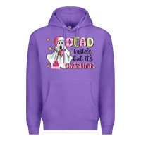 Purple dead inside but it's christmas Premium Hoodie - MaliasSmallBusiness