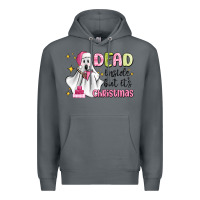 Rock dead inside but it's christmas Premium Hoodie - MaliasSmallBusiness
