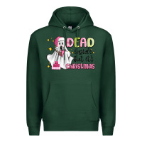 Sports Green dead inside but it's christmas Premium Hoodie - MaliasSmallBusiness
