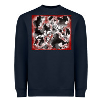 Navy cowhide glitter tooled leather Heavyweight Sweatshirt - RanaPortraitStore