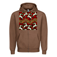 Chestnut christmas deer and plaid seamless pattern Zipper Hoodie - BundleAndBundleShop