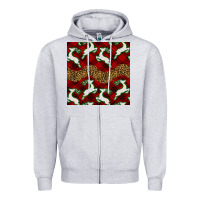 Heather Grey christmas deer and plaid seamless pattern Zipper Hoodie - BundleAndBundleShop