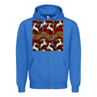 True Royal christmas deer and plaid seamless pattern Zipper Hoodie - BundleAndBundleShop