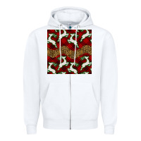 White christmas deer and plaid seamless pattern Zipper Hoodie - BundleAndBundleShop