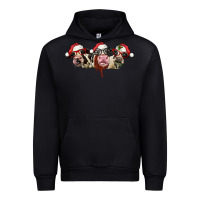 Black christmas holstein cows Urban Hoodie - LillyAllenDesigns