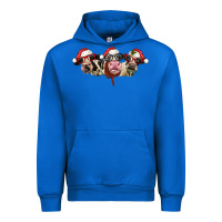 Cobalt christmas holstein cows Urban Hoodie - LillyAllenDesigns