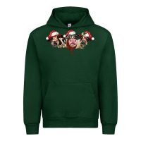 Forest Green christmas holstein cows Urban Hoodie - LillyAllenDesigns