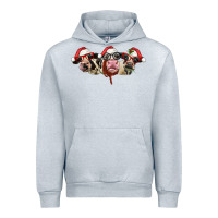 Heather Grey christmas holstein cows Urban Hoodie - LillyAllenDesigns