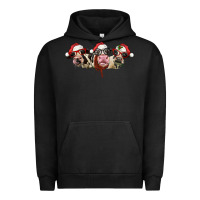 Pigment Black christmas holstein cows Urban Hoodie - LillyAllenDesigns