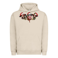 Pigment French Oak christmas holstein cows Urban Hoodie - LillyAllenDesigns
