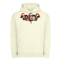 Pigment Pistachio christmas holstein cows Urban Hoodie - LillyAllenDesigns