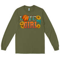 Army Green love my girl basketball Long Sleeve Tee - HRA Design Shop