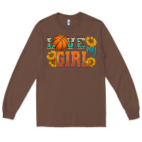 Chestnut love my girl basketball Long Sleeve Tee - HRA Design Shop