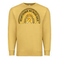 Antique Gold Childhood cancer awareness rainbow Premium Sweatshirt - Jasminsmagicworld