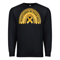 Black Childhood cancer awareness rainbow Premium Sweatshirt - Jasminsmagicworld