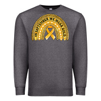 Charcoal Heather Childhood cancer awareness rainbow Premium Sweatshirt - Jasminsmagicworld