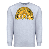Heather Grey Childhood cancer awareness rainbow Premium Sweatshirt - Jasminsmagicworld