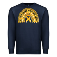 Navy Childhood cancer awareness rainbow Premium Sweatshirt - Jasminsmagicworld