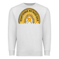 Oatmeal Heather Childhood cancer awareness rainbow Premium Sweatshirt - Jasminsmagicworld