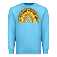 Ocean Blue Childhood cancer awareness rainbow Premium Sweatshirt - Jasminsmagicworld