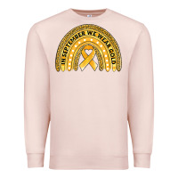 Pale Pink Childhood cancer awareness rainbow Premium Sweatshirt - Jasminsmagicworld