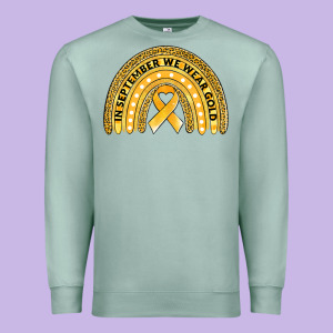Childhood Cancer Awareness Rainbow Premium Sweatshirt Designed By Jasminsmagicworld