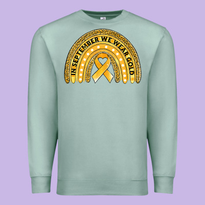Childhood Cancer Awareness Rainbow Premium Sweatshirt Designed By Jasminsmagicworld