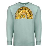 Seafoam Childhood cancer awareness rainbow Premium Sweatshirt - Jasminsmagicworld
