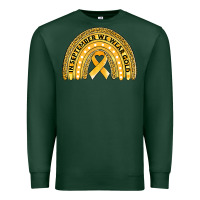 Sports Green Childhood cancer awareness rainbow Premium Sweatshirt - Jasminsmagicworld