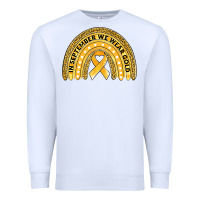 White Childhood cancer awareness rainbow Premium Sweatshirt - Jasminsmagicworld