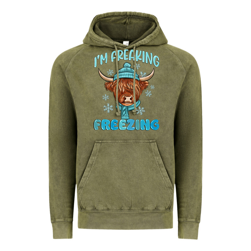 I'm Freaking Freezing Vintage Hoodie by MaliasSmallBusiness | Teevron