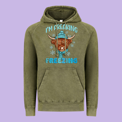Vintage Hoodie i'm freaking freezing