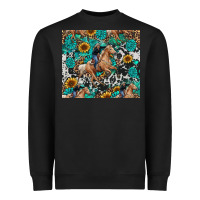 Black cowgirl sunflower turquoise Heavyweight Sweatshirt - RanaPortraitStore
