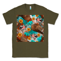 Army Green western cowboy hat seamless pattern Classic Tee - BundleAndBundleShop