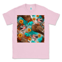 Bubblegum Pink western cowboy hat seamless pattern Classic Tee - BundleAndBundleShop