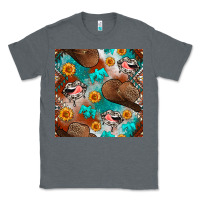 Charcoal Heather western cowboy hat seamless pattern Classic Tee - BundleAndBundleShop