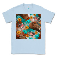 Dusty Blue western cowboy hat seamless pattern Classic Tee - BundleAndBundleShop