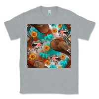 Heather Grey western cowboy hat seamless pattern Classic Tee - BundleAndBundleShop