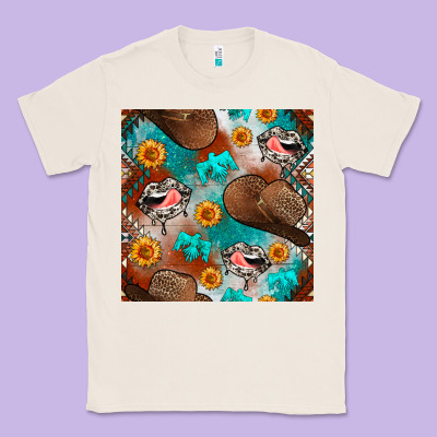 Western Cowboy Hat Seamless Pattern Classic Tee Designed By Bundleandbundleshop