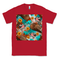 Red western cowboy hat seamless pattern Classic Tee - BundleAndBundleShop