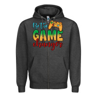 Charcoal Heather Be the game changer Zipper Hoodie - JahusDesignShop
