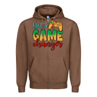 Chestnut Be the game changer Zipper Hoodie - JahusDesignShop