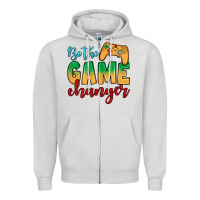 Dove Grey Be the game changer Zipper Hoodie - JahusDesignShop
