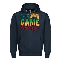 Navy Be the game changer Zipper Hoodie - JahusDesignShop